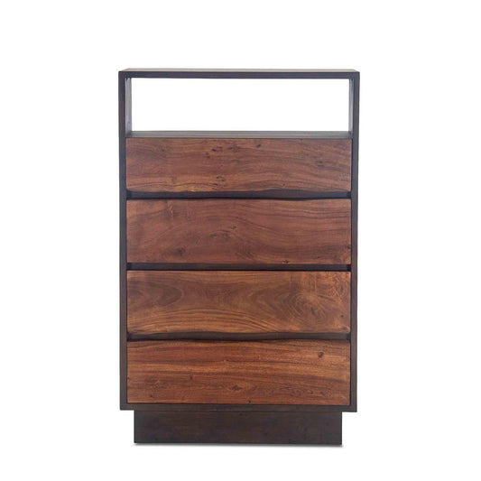 World Interiors - Palermo Tall Chest in Acacia with Raw Walnut Finish - ZWSMTC34RWEF veiw 1
