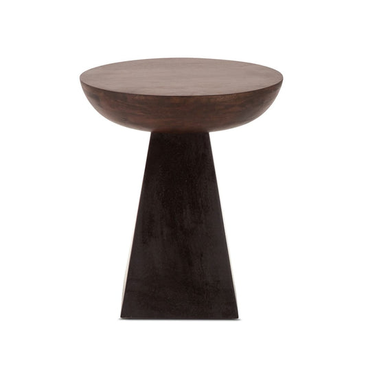 World Interiors - Palm Desert 18in Round Accent Table Two-Tone - ZWPDMTTST veiw 1