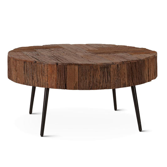 World Interiors - Palm Desert Modern Reclaimed Wood Coffee Table - ZWPDRCTRW veiw 1