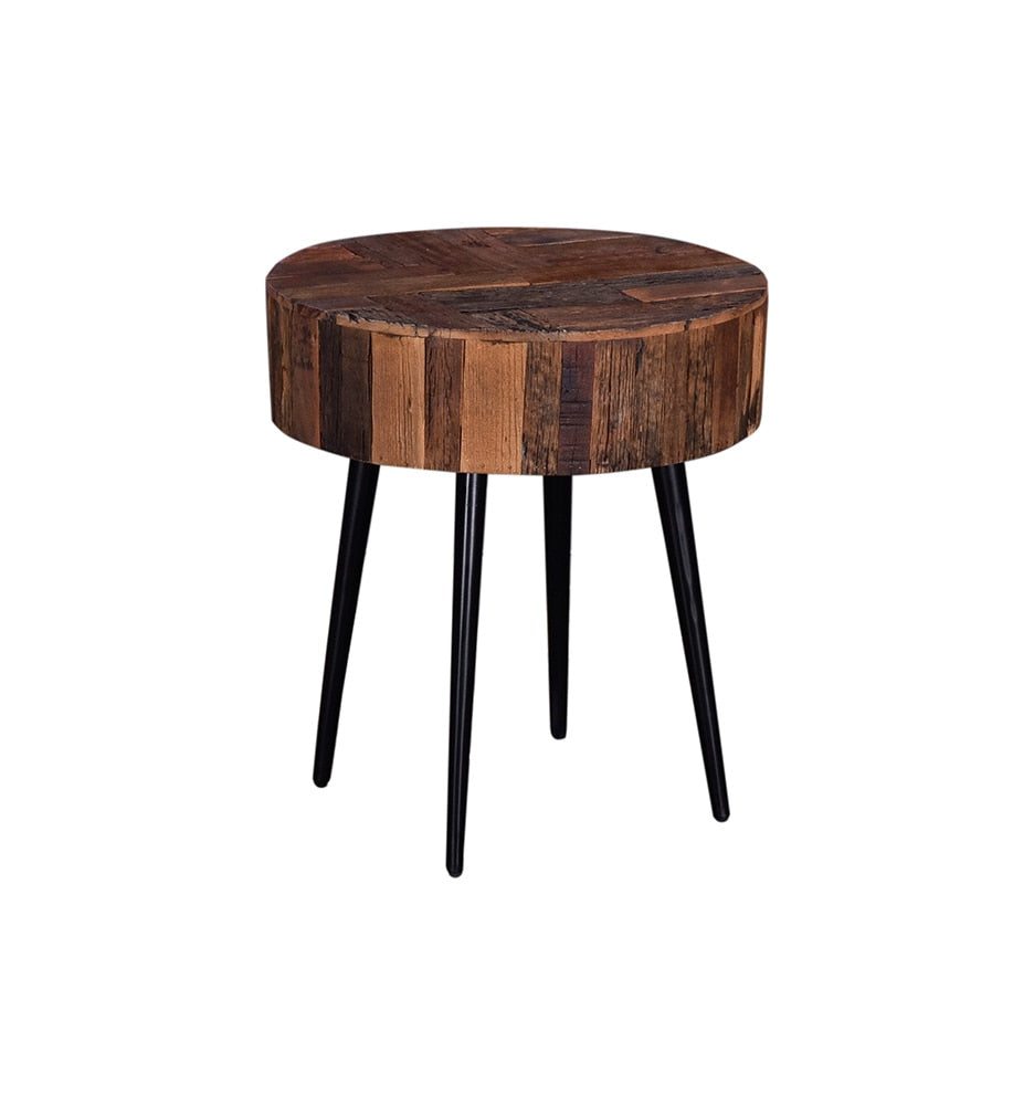 World Interiors - Palm Desert Reclaimed Wood Modern Side Table - ZWPDRECMST veiw 1