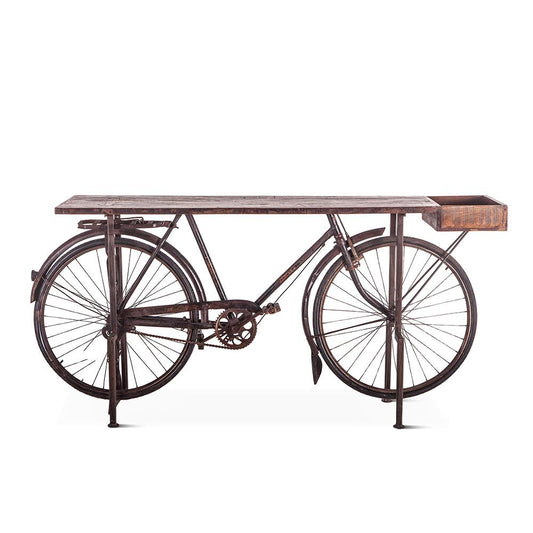 World Interiors - Paxton Reclaimed Teak Bicycle Console - ZWITBICYCNF veiw 1