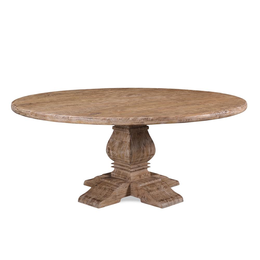 World Interiors - Pengrove 72in Round Dining Table in Antique Oak Finish - ZWPG7229 veiw 1