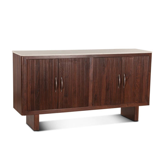 World Interiors - Positano 68in Mango Wood and White Marble Sideboard - ZWPOSSB68WM_CLOSEOUT veiw 1