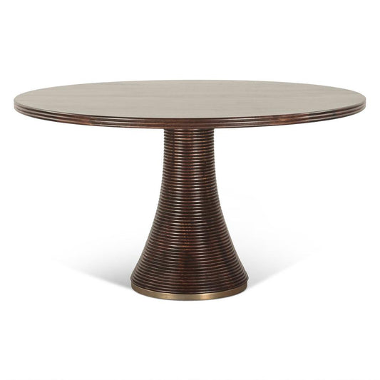 World Interiors - Provence 54in Round Dining Table in Dark Sienna - ZWPRVRDTDS veiw 1