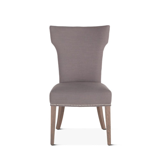 World Interiors - Quincy Dining Chairs in Gray Linen with Napoleon Leg - ZWBECOWGN_CLOSEOUT veiw 1