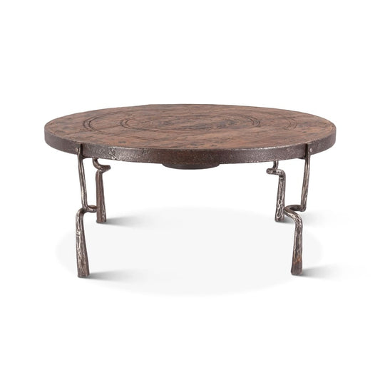 World Interiors - Rustic Revival 41in Hammered Leg Coffee Table - ZWRRRCT_CLOSEOUT veiw 1