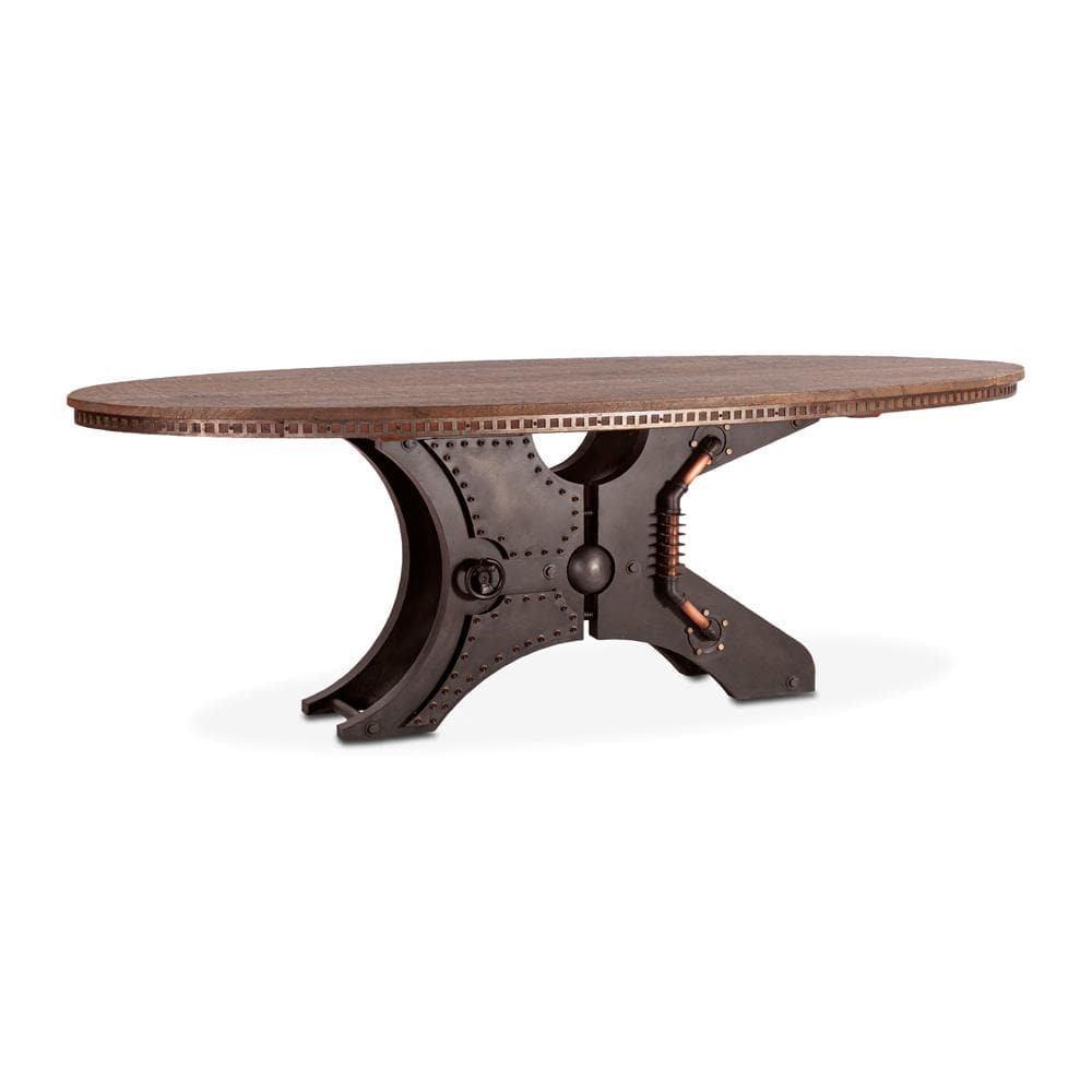 World Interiors - Rustic Revival Oval Dining Table - ZWRRODT94_CLOSEOUT veiw 1