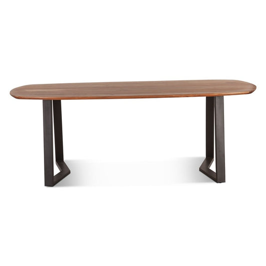 World Interiors - Sorrento 82in Dining Table in Acacia and Iron with Natural Finish - ZWSTODT82NA_CLOSEOUT veiw 1