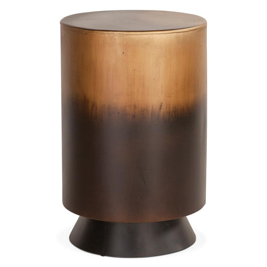 World Interiors - St. George 15in Side Table in Oxidized Brass - ZWSTGST15XB_CLOSEOUT veiw 1