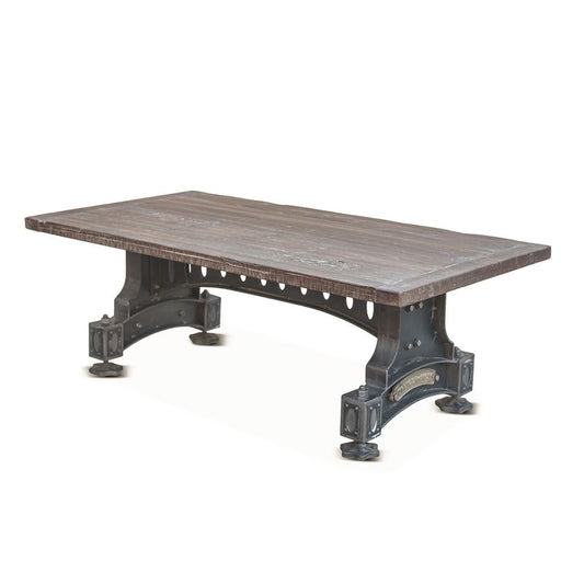 World Interiors - Sterling 53in Coffee Table in Cast Iron and Teak - ZWOMCT53F veiw 1