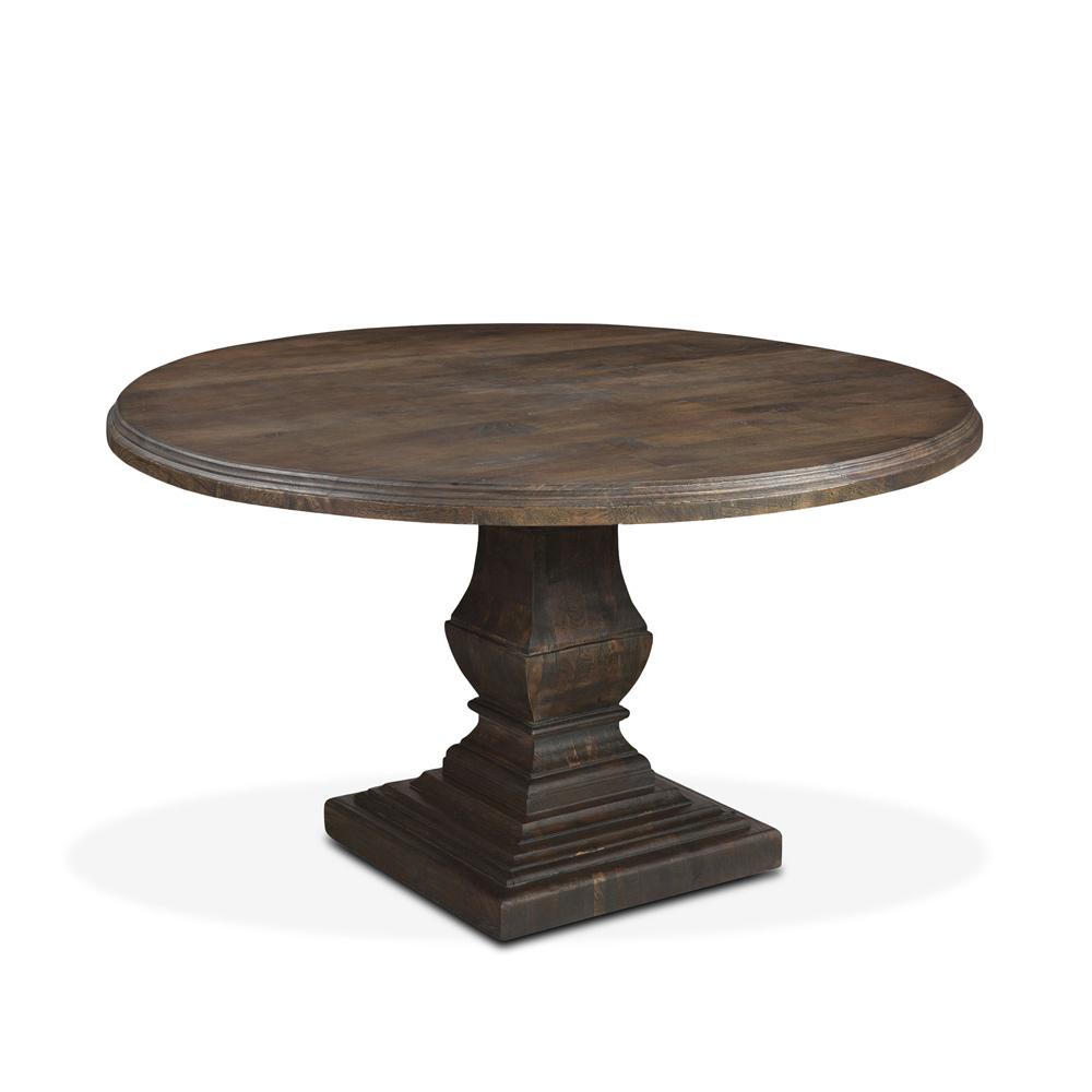 World Interiors - Toulon 48in Round Dining Table in Weathered Mango - ZWTLRD48WM veiw 1
