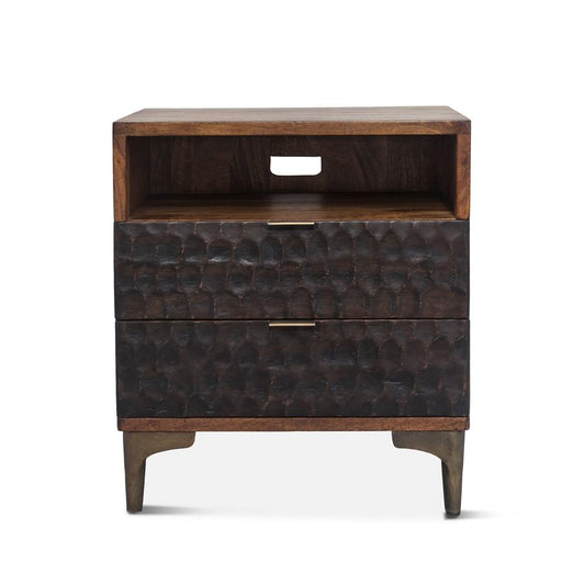 World Interiors - Vallarta Night Chest in Mango Wood with Two Tone Finish - ZWSCNC24TT veiw 1