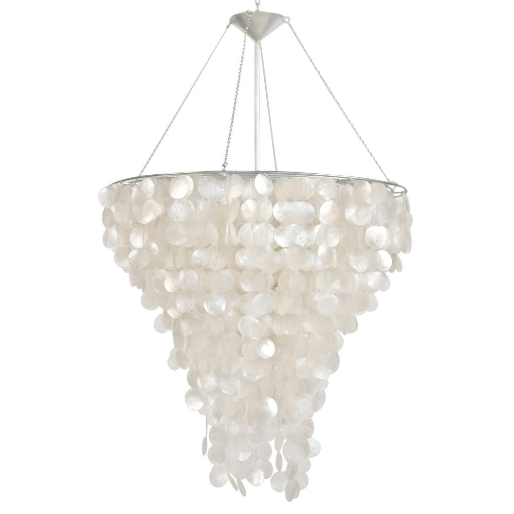 Worlds Away - 30"Dia Capiz Shell Chandelier - CHCAPIZ30 view 1