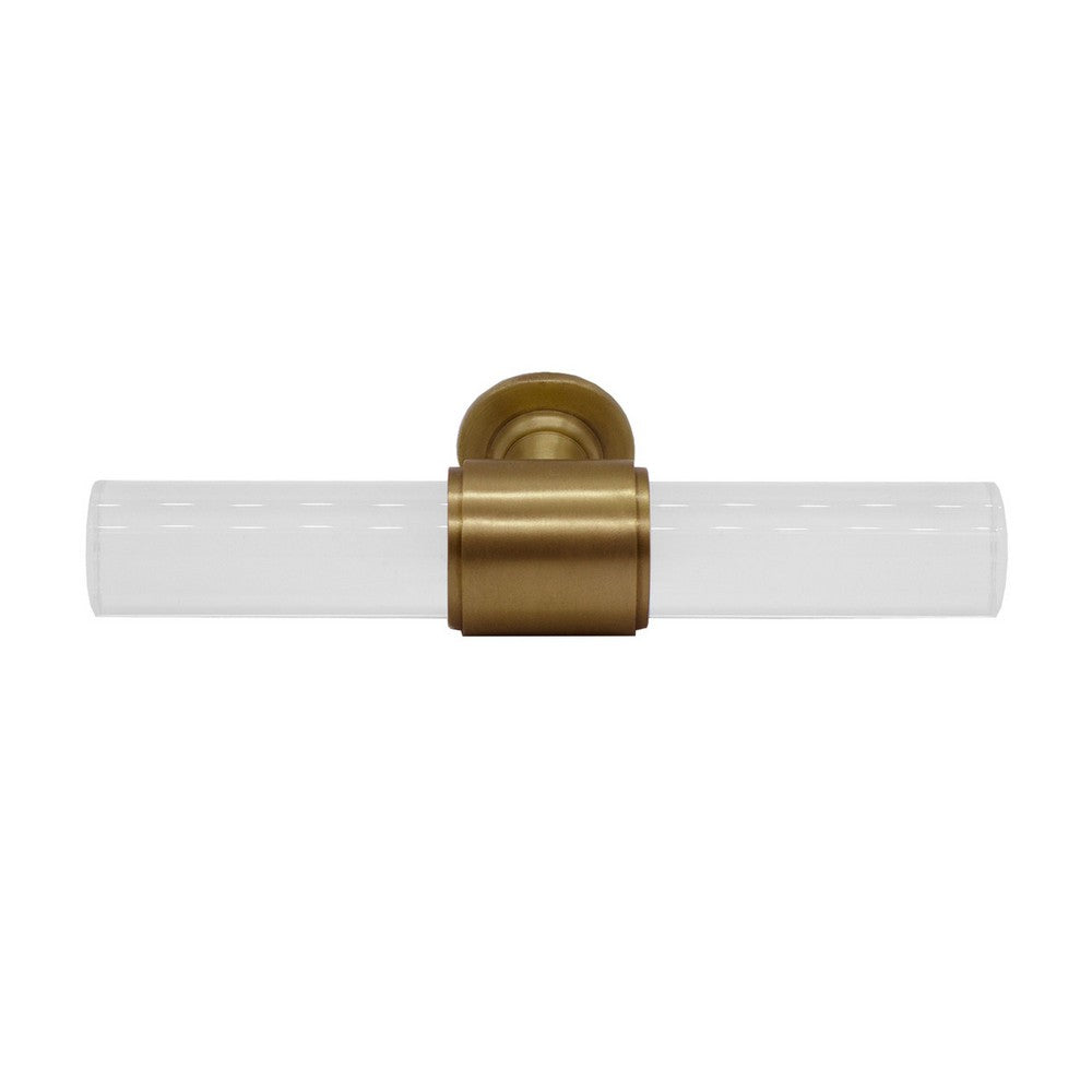 Worlds Away - Acrylic Pole Handle With Antique Brass Detail - RUTHERFORD HABR view 1