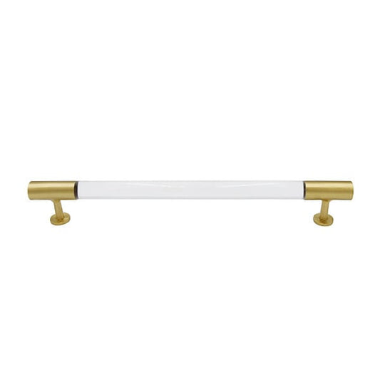 Worlds Away - Acrylic Pole Handle With Antique Brass Ends - MAREN HABR view 1