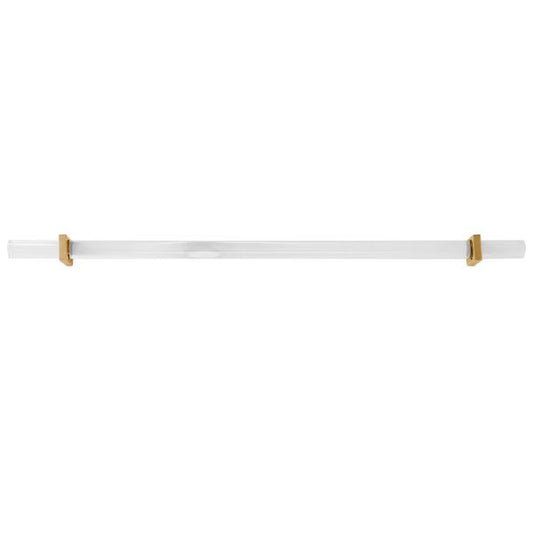 Worlds Away - Acrylic Pole Handle With Brass Adjustable Brackets - GARBO HBR view 1
