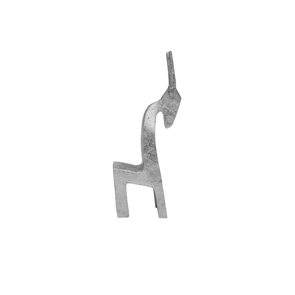 Worlds Away - Antelope Figure In Silver Leaf - YORK S view 3