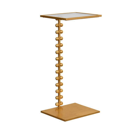 Worlds Away - Ball Lined Cigar Table With Glass Top In Gold Leaf - FOSTER G view 1