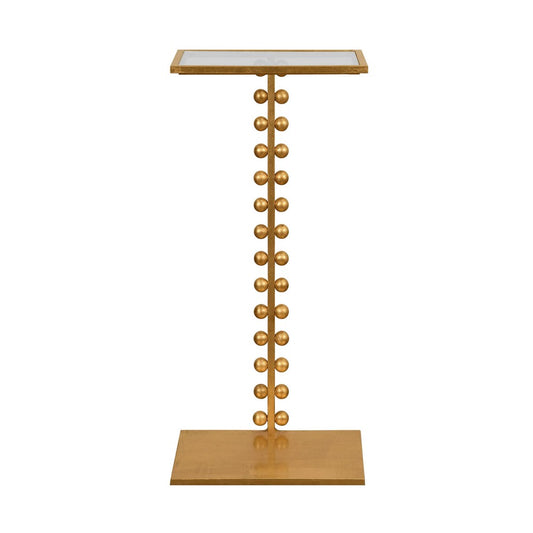 Worlds Away - Ball Lined Cigar Table With Glass Top In Gold Leaf - FOSTER G view 2