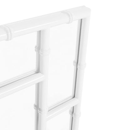 Worlds Away - Bamboo Detail Mirror In White Lacquer - TESSA WH view 3