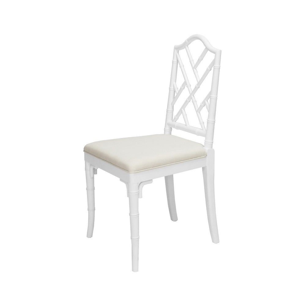 Worlds Away - Bamboo Dining Chair In White  Lacquer - FAIRFIELD WH view 1