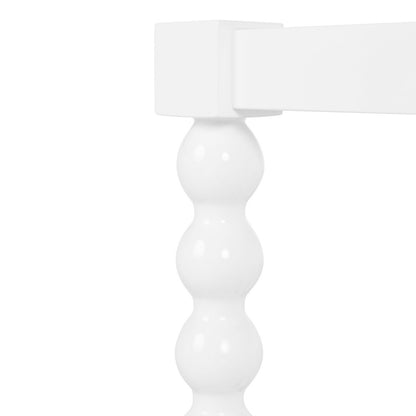 Worlds Away - Bobbin Style Bar Cart In White Lacquer - ISADORE WH view 4