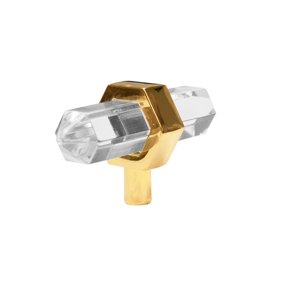 Worlds Away - Brass And Acrylic Prism Hardware - PRISM HBR view 1