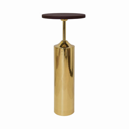 Worlds Away - Brass Base Cigar Table With Round Leather Top - BOLTON view 1