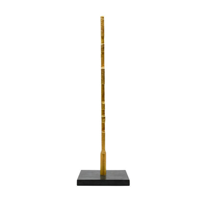 Worlds Away - Brutalist Metal Scuplture With Black Marble Base - BRAX view 2