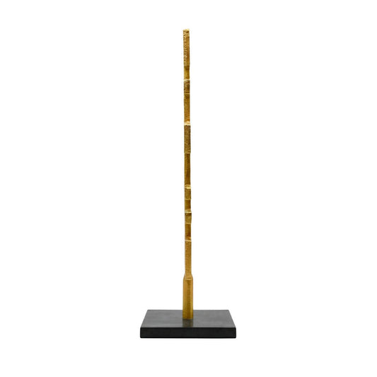 Worlds Away - Brutalist Metal Scuplture With Black Marble Base - BRAX view 2