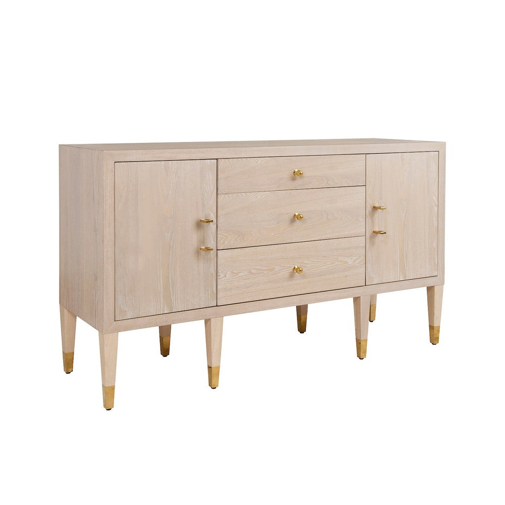 Worlds Away - Buffet With Acrlyic And Brass Hardware In Cerused Oak - AMHERST CO view 1