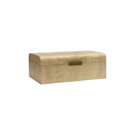 Worlds Away - Burl Wood Box With  Antique Brass Detail - MIRA BW view 1
