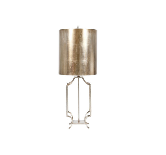 Worlds Away - Chmpgn Slvr Lf Iron Lamp Bse W Slvr Lf Drum Shade - WINDHAM S view 1