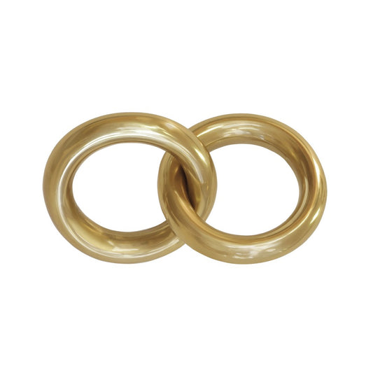 Worlds Away - Circle Link Object In Shiny Brass Finish - RINGS view 1
