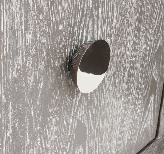 Worlds Away - Convex Modern Round Nickel Knob - LINDHURST HN view 2
