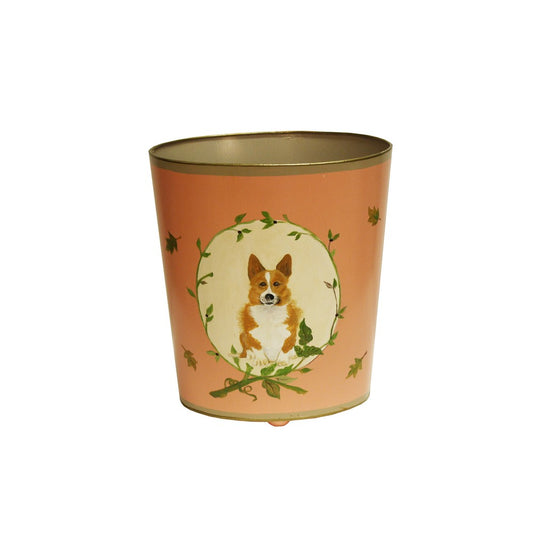 Worlds Away - Corgi Wastebasket - WBCORGI view 1