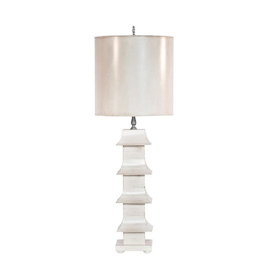 Worlds Away - Cream Tole Pagoda Lamp - LMPH7 view 1
