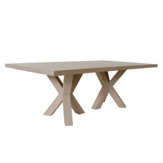 Worlds Away - Double Tripod Base Rectangle Dining Table In Cerused Oak - HAINES CO view 1