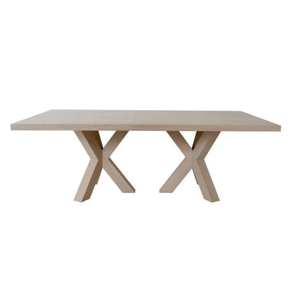 Worlds Away - Double Tripod Base Rectangle Dining Table In Cerused Oak - HAINES CO view 2