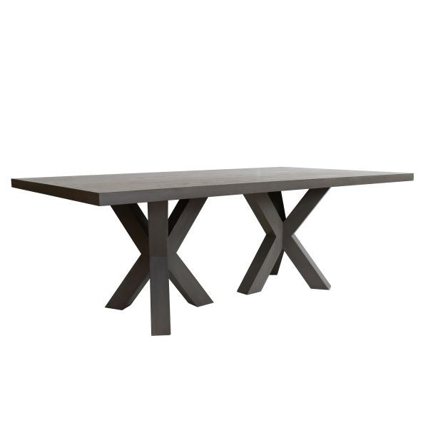 Worlds Away - Double Tripod Base Rectangle Dining Table In Smoke Grey Oak - HAINES SG view 1