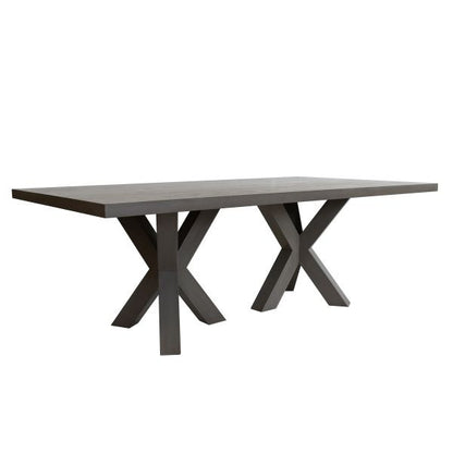 Worlds Away - Double Tripod Base Rectangle Dining Table In Smoke Grey Oak - HAINES SG view 1