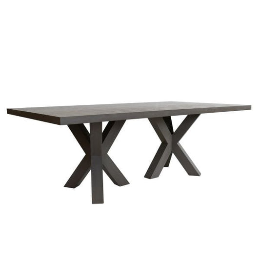 Worlds Away - Double Tripod Base Rectangle Dining Table In Smoke Grey Oak - HAINES SG view 1