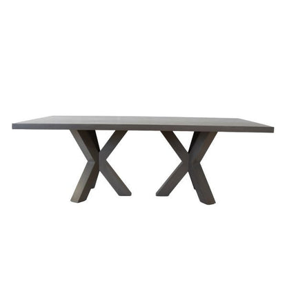 Worlds Away - Double Tripod Base Rectangle Dining Table In Smoke Grey Oak - HAINES SG view 2