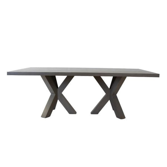 Worlds Away - Double Tripod Base Rectangle Dining Table In Smoke Grey Oak - HAINES SG view 2