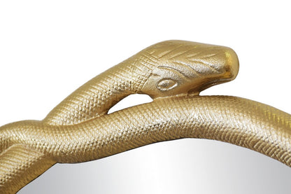 Worlds Away - Entangled Snake Frame Round Mirror In Gold - LUCIUS view 3