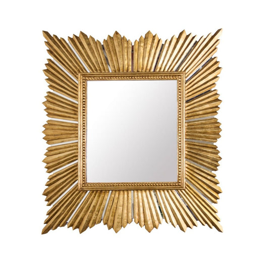 Worlds Away - Extra Large Raymond Mirror In Gold Leaf - RAYMOND GL view 1