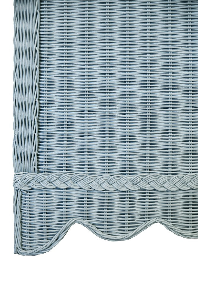 Worlds Away - Four Door Buffet With Brass Hardware In Painted Light Blue Rattan - BEATRICE LB view 6