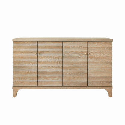 Worlds Away - Four Door Buffet With Horizontal Fluted Detail In Cerused Oak - GATES CO view 1