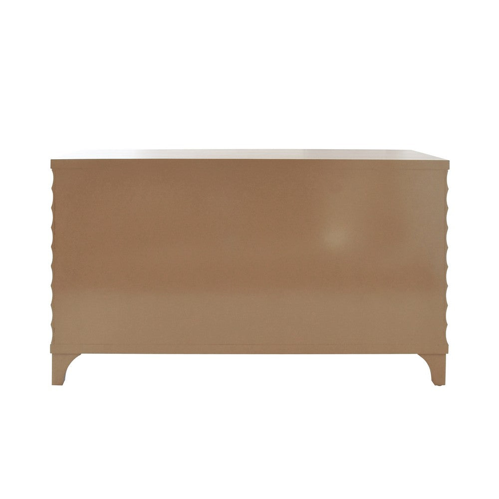 Worlds Away - Four Door Buffet With Horizontal Fluted Detail In Cerused Oak - GATES CO view 3
