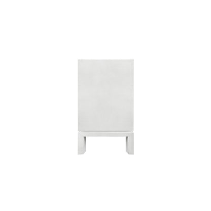 Worlds Away - Four Door Buffet With Large Brass Square Hardware In White Textured Linen - EFFIE WH view 4